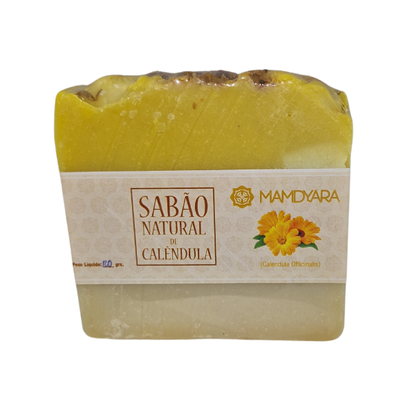 Biologische zeep met Calendula, geschikt voor baby's en volwassenen Mamdyara verkrijgbaar via www.Purity.organic